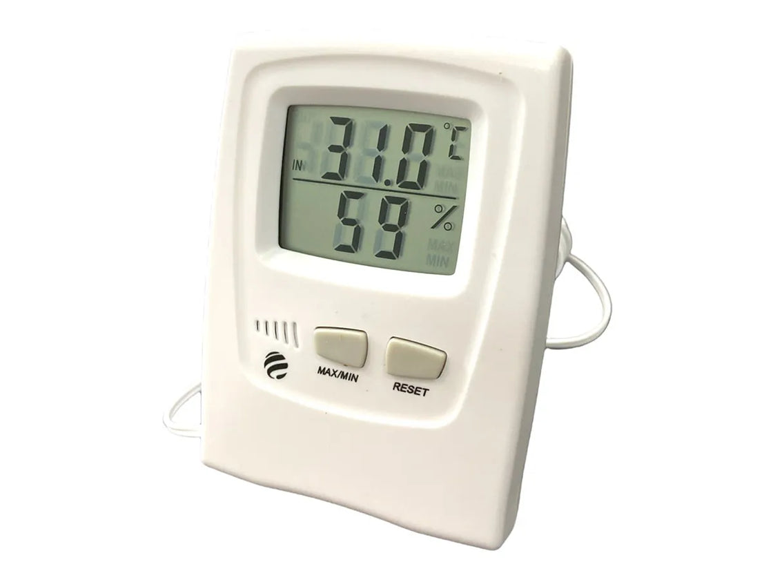 Termo-higrômetro Digital com Temperatura Interna, Externa e Umidade Interna - 7666 - Inconterm